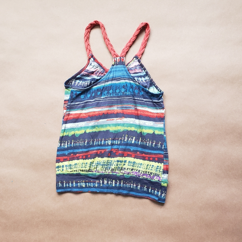 Braided Strap Multi Color Multi Pattern Tank Top … - image 3